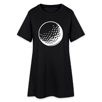 Golfball Golf spielen Geschenk Golfspieler - Frauen T-Shirt-Kleid - Schwarz - Vorne
