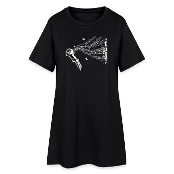Musiknoten Musik Musiker Notenschlüssel Noten - Frauen T-Shirt-Kleid - Schwarz - Vorne