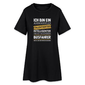 Linienbus Busfahrer Schulbus Busfahrerin Bus - Frauen T-Shirt-Kleid - Schwarz - Vorne