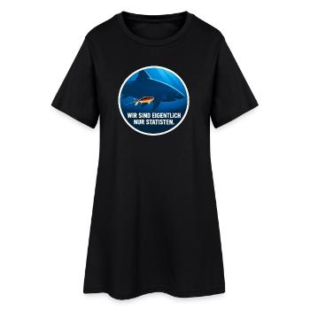 Hat Deutschland überhaupt noch was zu sagen? - Frauen T-Shirt-Kleid - Schwarz - Vorne