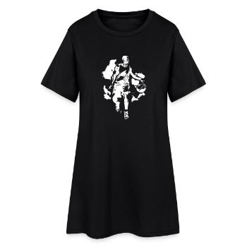 Basketballspieler Streetart - Frauen T-Shirt-Kleid - Schwarz - Vorne