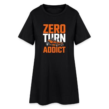 Zero Turn Rasenmäher Für Rasenpflege Fans - Frauen T-Shirt-Kleid - Schwarz - Vorne