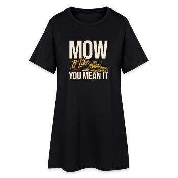 Zero Turn Rasenmäher Für Hobbygärtner - Frauen T-Shirt-Kleid - Schwarz - Vorne