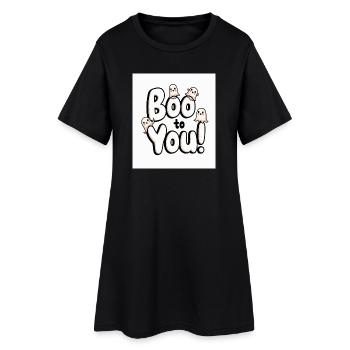Buh auf dich! Süße Geister Halloween - Frauen T-Shirt-Kleid - Schwarz - Vorne