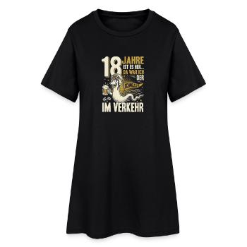 Rennschnecke 18 Geburtstag Verkehr Spruch - Frauen T-Shirt-Kleid - Schwarz - Vorne