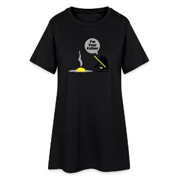egg vader - Frauen T-Shirt-Kleid - Schwarz - Vorne