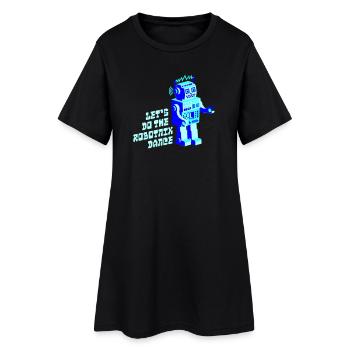 Robotnik danse - vieux robots scolaires - Robe T-shirt Femme - noir - Devant