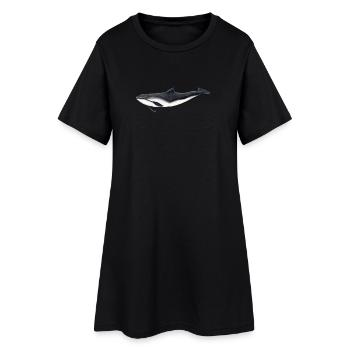 Tümmler - Schweinswal - marsouin - Frauen T-Shirt-Kleid - Schwarz - Vorne