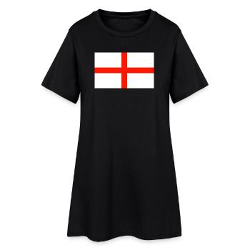 Drapeau anglais - Robe T-shirt Femme - noir - Devant