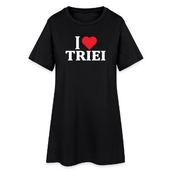 T-Shirt Io amo Triei T-Shirt Geschenk Sardinien - Frauen T-Shirt-Kleid - Schwarz - Vorne