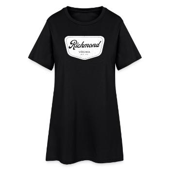 Emblème en écriture Richmond, Virginie - Robe T-shirt Femme - noir - Devant