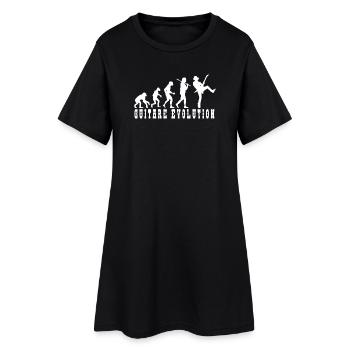 Evolution der Gitarrenkultur - Frauen T-Shirt-Kleid - Schwarz - Vorne