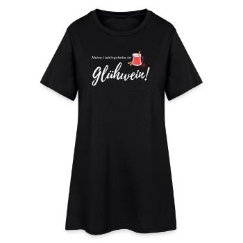Meine Lieblingsfarbe Glühwein - Frauen T-Shirt-Kleid - Schwarz - Vorne