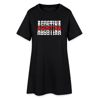 Agostina t-shirt stacked text gift t-shirt - Women’s T-Shirt Dress - black - Front