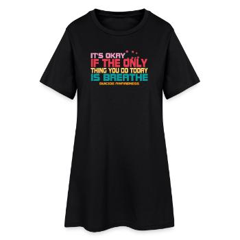 Ce n’est pas grave si la seule chose est l’haleine - Robe T-shirt Femme - noir - Devant