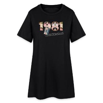 1981 Jahrgang Retro Vintage – Kassette – Cool Olds - Frauen T-Shirt-Kleid - Schwarz - Vorne