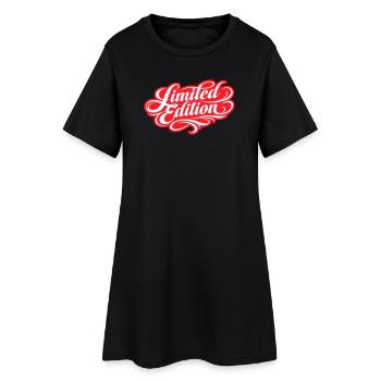 Limited Edition - Frauen T-Shirt-Kleid - Schwarz - Vorne