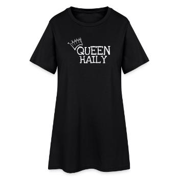 Cadeau pour Haily - Robe T-shirt Femme - noir - Devant