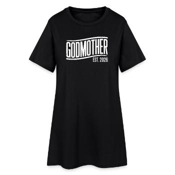 GODMOTHER EST 2026 Logo en gras - Robe T-shirt Femme - noir - Devant