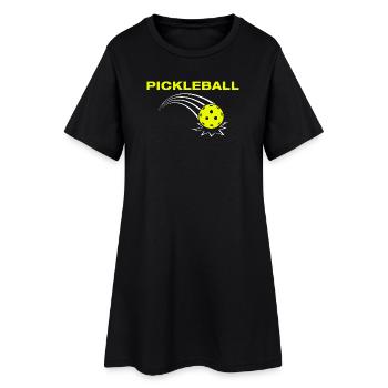 Joueur drôle de pickleball - Robe T-shirt Femme - noir - Devant