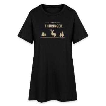Proud Thuringian – Wald & Hirsch Design - Robe T-shirt Femme - noir - Devant