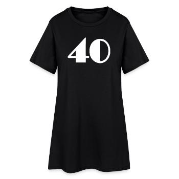 40. 40 ANS. 40e ANNIVERSAIRE. ANNIVERSAIRE 40 ANS. - Robe T-shirt Femme - noir - Devant