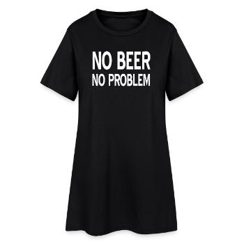 Bière - Robe T-shirt Femme - noir - Devant