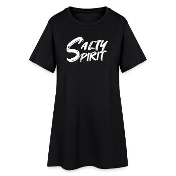 Salty Spirit Funny Sarcastic Quote Sarcasm Humor - Women’s T-Shirt Dress - black - Front