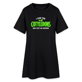 cotyledons seen | Microgreens Humor - Women’s T-Shirt Dress - black - Front