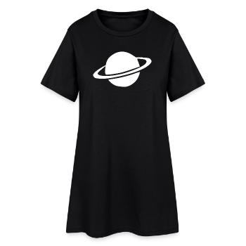 Weltraum Astronaut Geschenk - Frauen T-Shirt-Kleid - Schwarz - Vorne