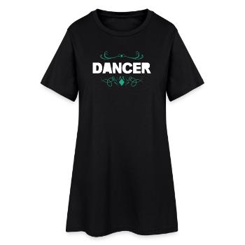 Danseur : Forte faute de frappe avec des ornements - Robe T-shirt Femme - noir - Devant