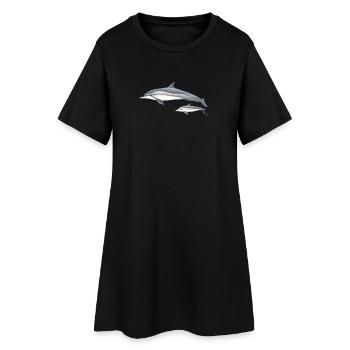 dauphin Spinner - dauphin à long bec - dauphin - Robe T-shirt Femme - noir - Devant