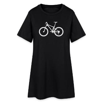 Bike Line Silhouette - Women’s T-Shirt Dress - black - Front