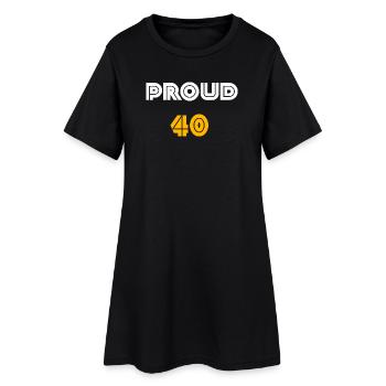 geburtstagsshirt, proud 40 - Frauen T-Shirt-Kleid - Schwarz - Vorne