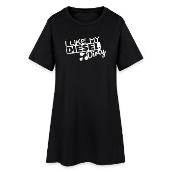 I Like My Diesel Dirty - Funny Dirty Diesel Car - Frauen T-Shirt-Kleid - Schwarz - Vorne