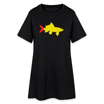Epalzeorhynchos bicolor rouge et jaune - Robe T-shirt Femme - noir - Devant