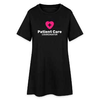 Coordonnatrice des soins aux patients - Robe T-shirt Femme - noir - Devant