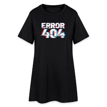 Erreur 404 Glitch - Robe T-shirt Femme - noir - Devant