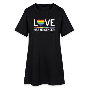 Mois de la fierté - L’amour n’a pas de genre - Robe T-shirt Femme - noir - Devant