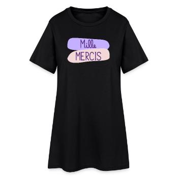 MAÎTRESSE. MERCI. MERCI MAÎTRESSE - Robe T-shirt Femme - noir - Devant