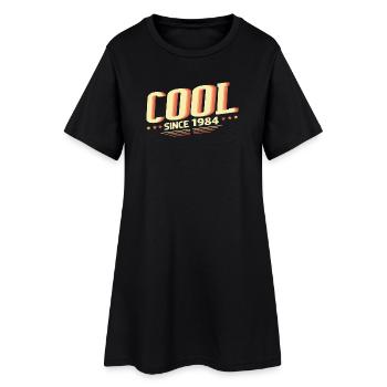 40e anniversaire - Cool depuis 1984 - Look rétro - Robe T-shirt Femme - noir - Devant