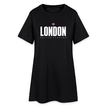 Drapeau britannique du bloc audacieux de Londres - Robe T-shirt Femme - noir - Devant