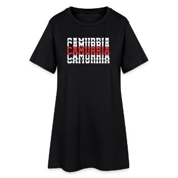 Camurria T-Shirt gestapelter Text Geschenk T-Shirt - Frauen T-Shirt-Kleid - Schwarz - Vorne