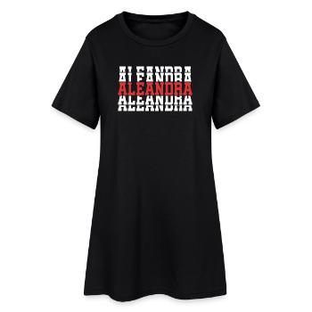 t-shirt Aleandra t-shirt gift stacked text - Women’s T-Shirt Dress - black - Front