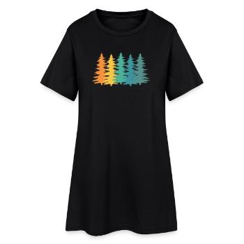 Cadeau rétro Forest Ranger - Robe T-shirt Femme - noir - Devant