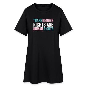 Mois de la fierté LGBTQ - Les droits des transgenres sont humains - Robe T-shirt Femme - noir - Devant