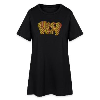 Disco : Très rétro - Robe T-shirt Femme - noir - Devant