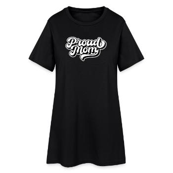 Fière maman Vintage Love Lettrage - Robe T-shirt Femme - noir - Devant