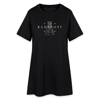 Ruhrpott, dessin à la main de la tour de la mine Prosper-Haniel - Robe T-shirt Femme - noir - Devant