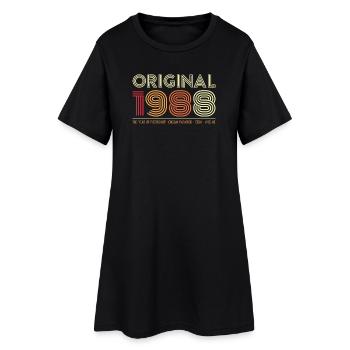 "ORIGINAL 1988" Retro Tribute – Vintage Ikonen - Frauen T-Shirt-Kleid - Schwarz - Vorne